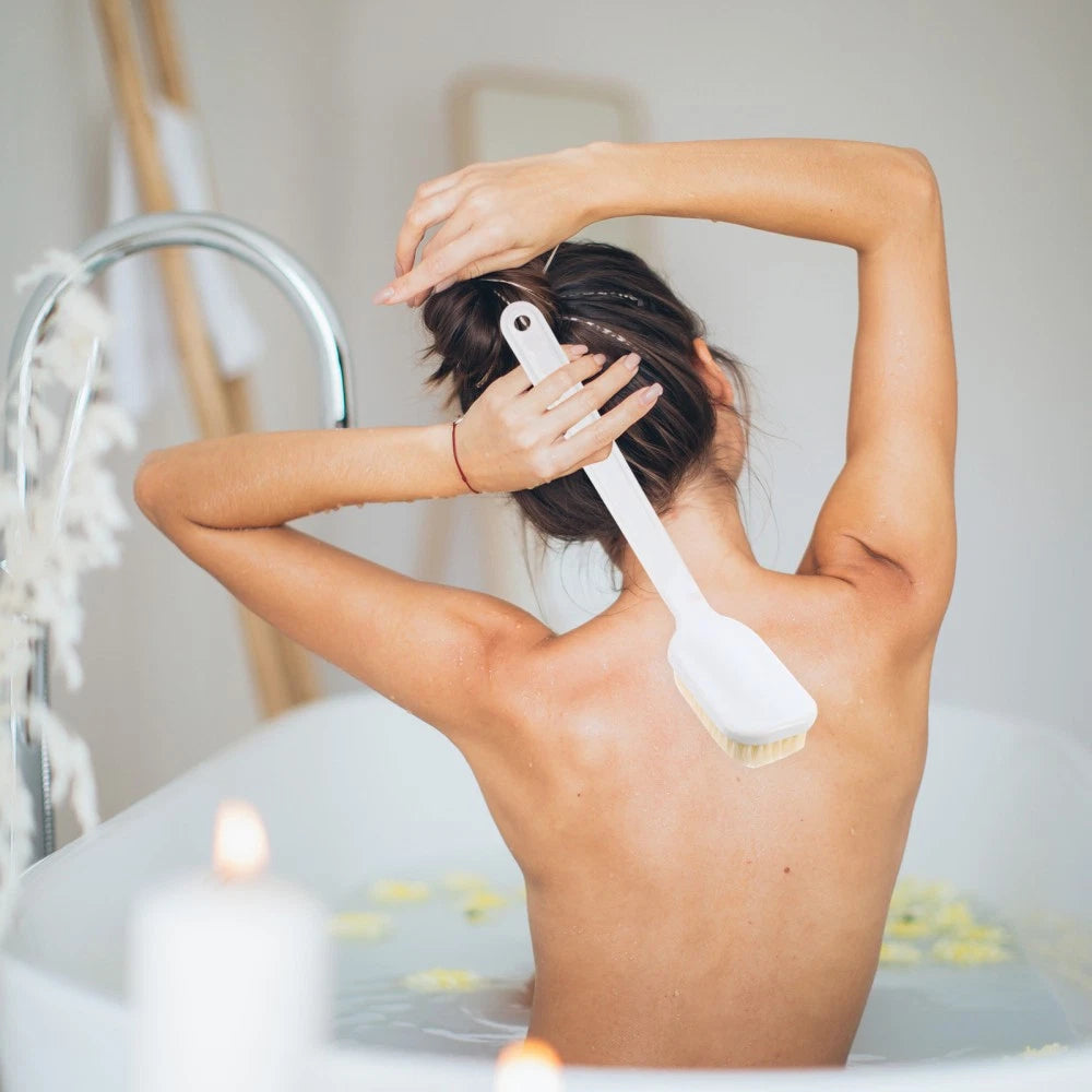 Back Scrub Brush Bath Body Brushes Long Handles for Elderly Shower