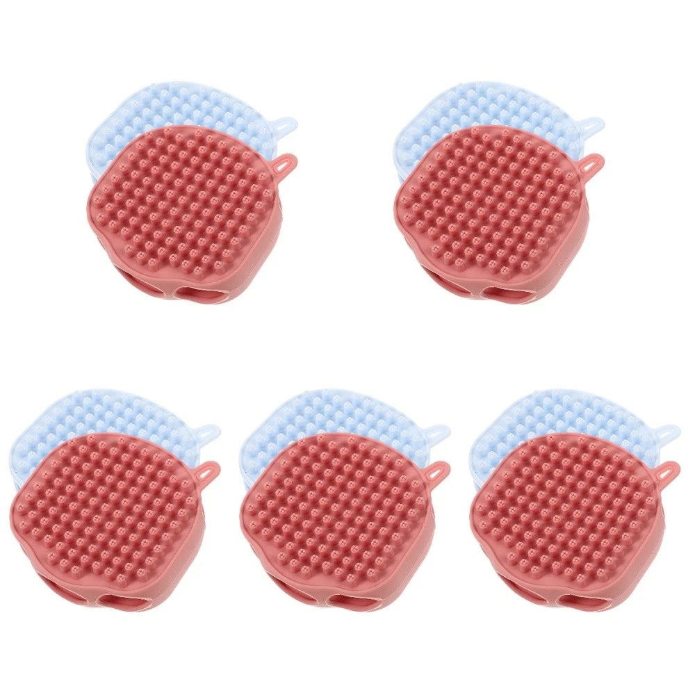 2 Pcs Shampoo Bath Brush Child Exfoliating Body Silicone Shower for