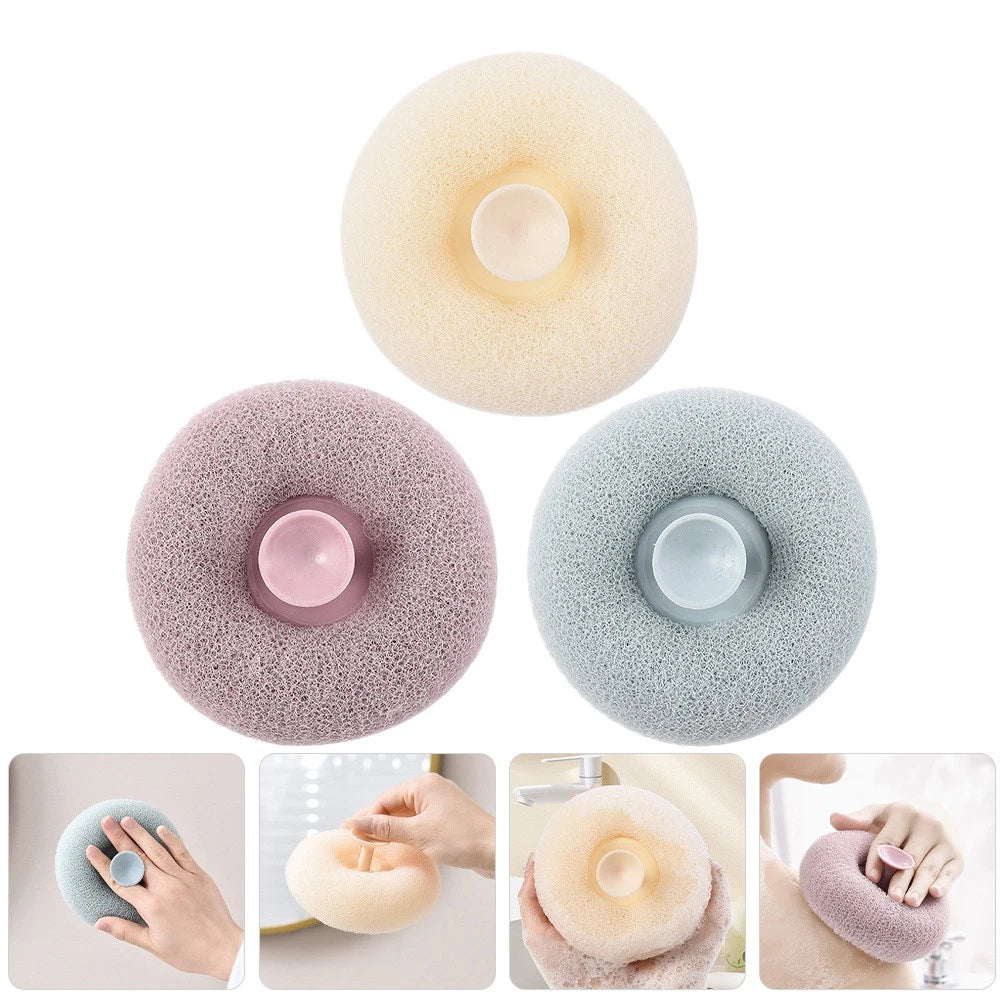 3pcs Bath Shower Brushes Body Wash Exfoliating Scrubbers Suction Body Scrubber