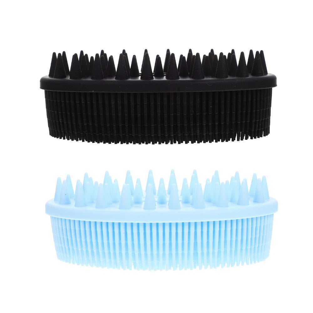 2Pcs Silicone -resistant Silicone Scrubbers Household Bath Scrubbers