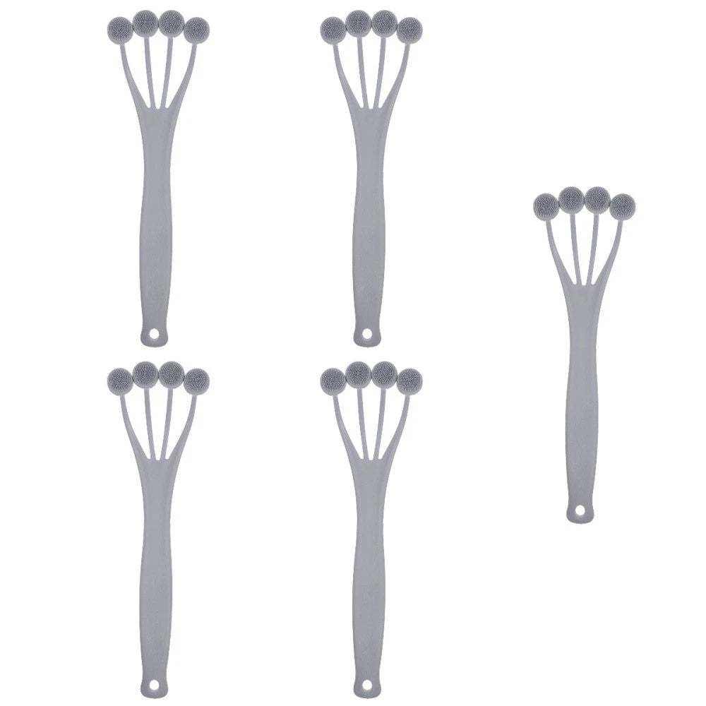 5 Count Exfoliating Bath Brush Shower Back Scrubber for Men Body