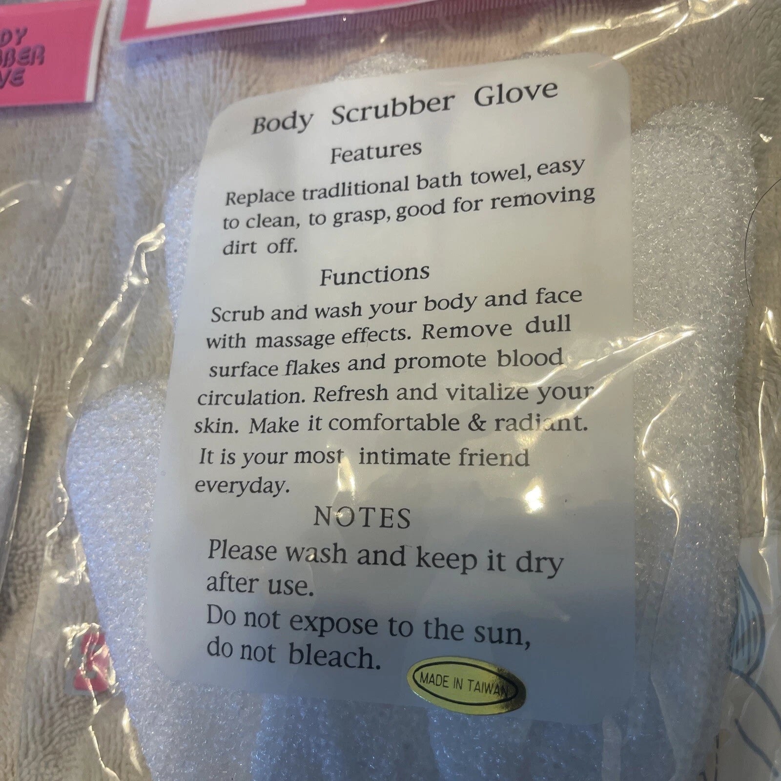 4 Pairs Exfoliating Spa Bath Gloves Loofa Brush Scrub Shower Gloves Body