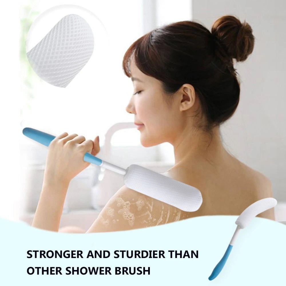 Back Scrubbing Brush Bathroom Sponge with Long Handle for Men