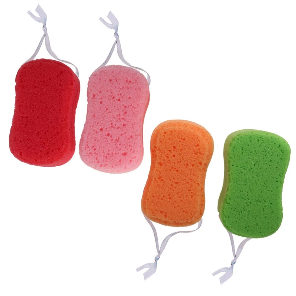 4Pcs Bath Sponges Bath Scrubbers Bathing Accessories (Random Color)