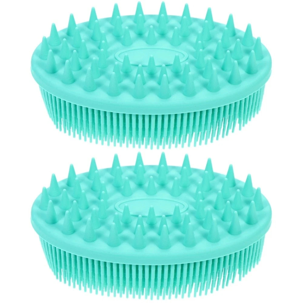 2 Pieces Silicone Bath Brush Bathing Accessories Shower