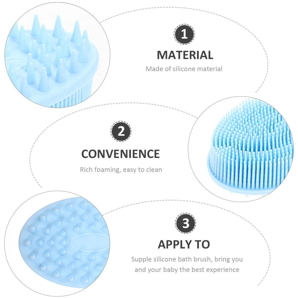 2Pcs Silicone -resistant Silicone Scrubbers Household Bath Scrubbers