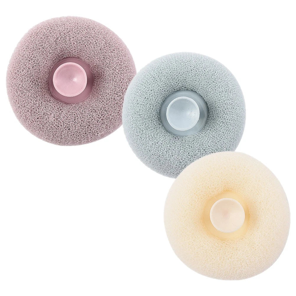 3pcs Bath Shower Brushes Body Wash Exfoliating Scrubbers Suction Body Scrubber