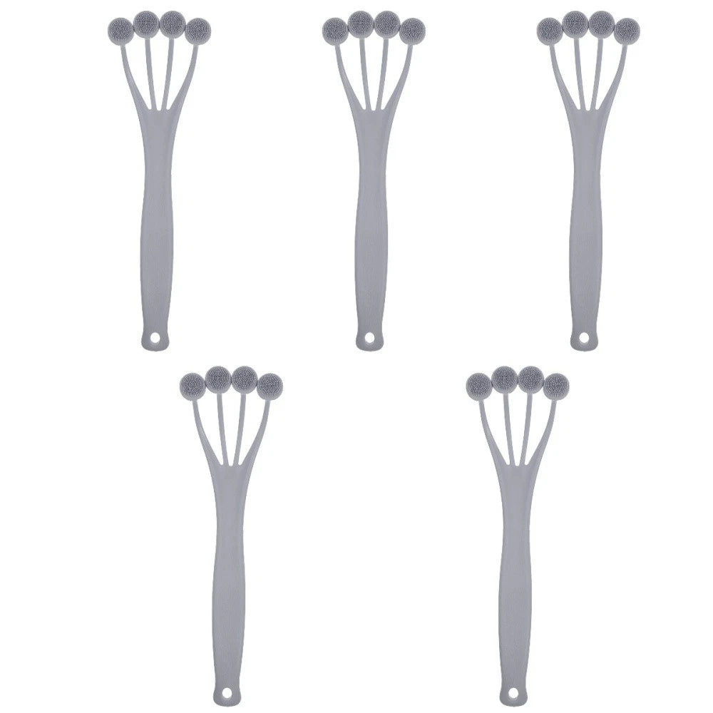 5 Count Exfoliating Bath Brush Shower Back Scrubber for Men Body