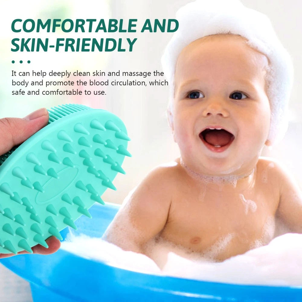 2 Pieces Silicone Bath Brush Bathing Accessories Shower
