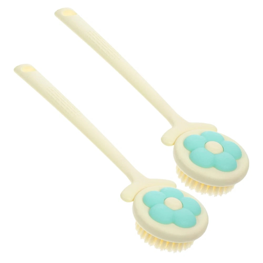 2 Pcs Flower Bath Brush Man Back Exfoliator for Shower Lotion Applicator Men
