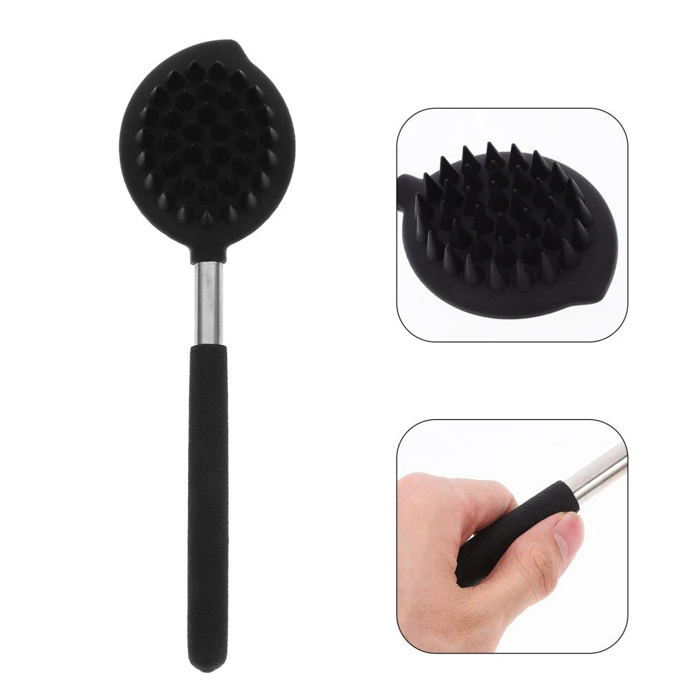 Silicone Bath Brush Man Skin Exfoliating Body Shower Scrubber Bathing Back