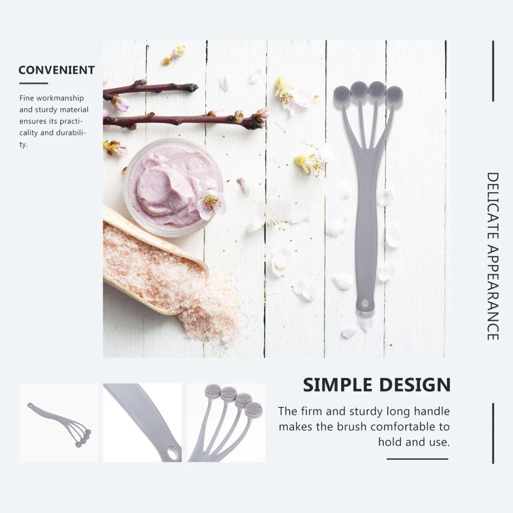 5 Count Exfoliating Bath Brush Shower Back Scrubber for Men Body