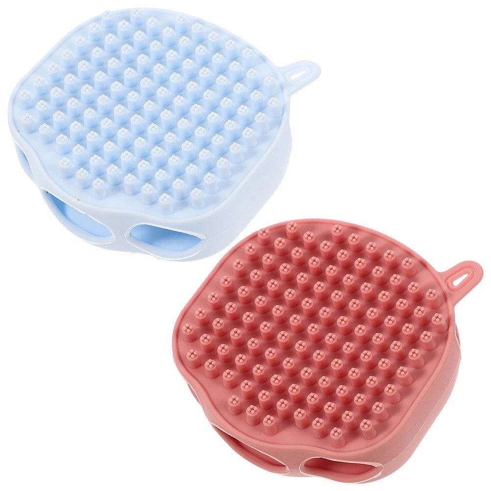 2 Pcs Shampoo Bath Brush Child Exfoliating Body Silicone Shower for