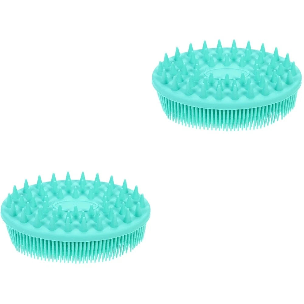 2 Pieces Silicone Bath Brush Bathing Accessories Shower