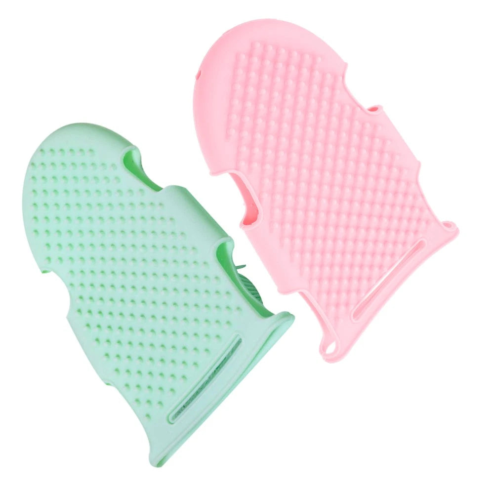 2 Pcs Bath Brush Child Soft Silicone Body Scrubber Shower Loofah