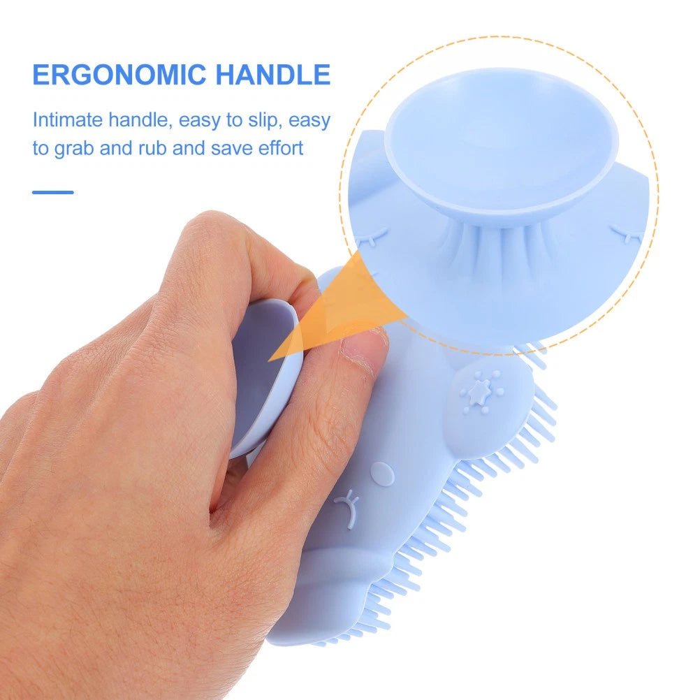 Lovely Silicone Baby Bath Brush Infant Shower Scrubber Baby Shower Brush