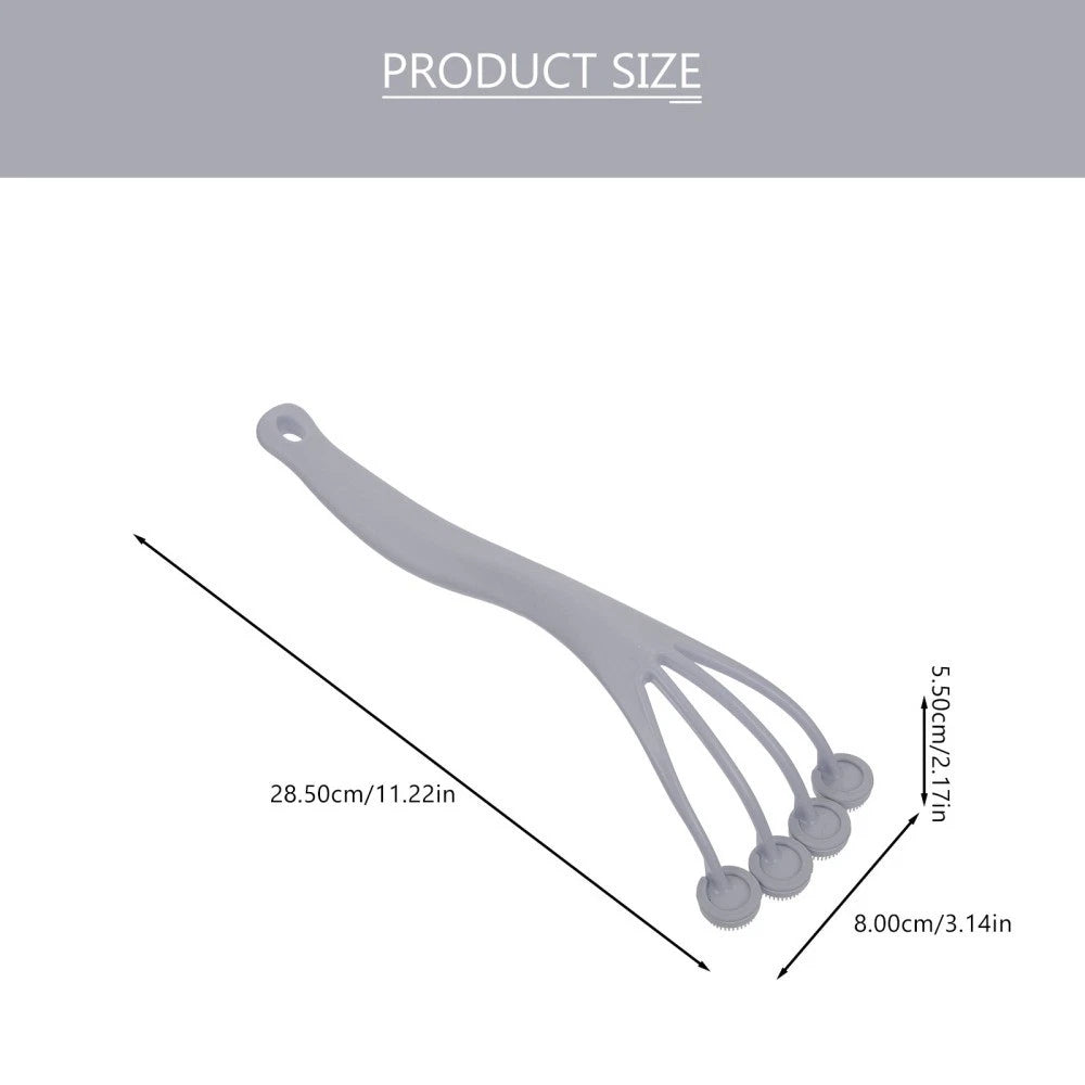 4 Pack Exfoliating Bath Brush Scrubbing with Handle Body Scrubber for Shower