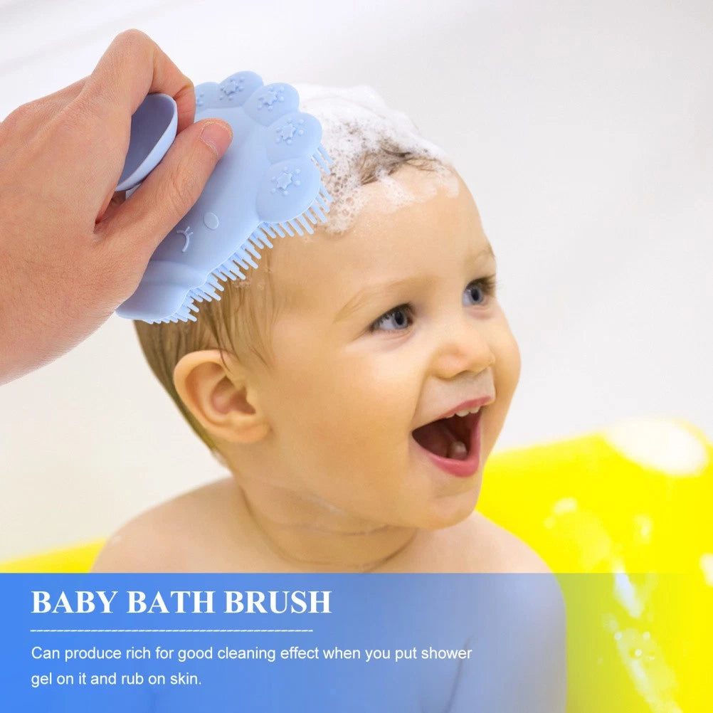 Lovely Silicone Baby Bath Brush Infant Shower Scrubber Baby Shower Brush