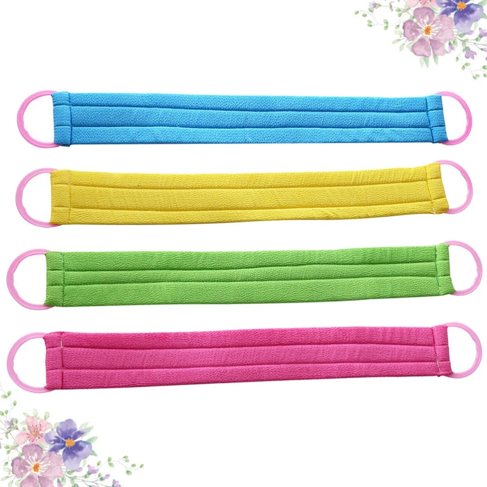 4 PCS Bath Towel Back Washing Bathing Japanese Exfoliating Scrubber