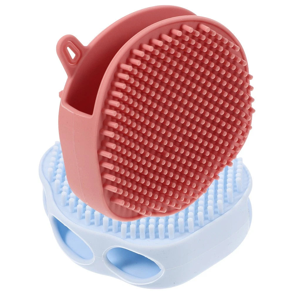 2 Pcs Shampoo Bath Brush Child Exfoliating Body Silicone Shower for