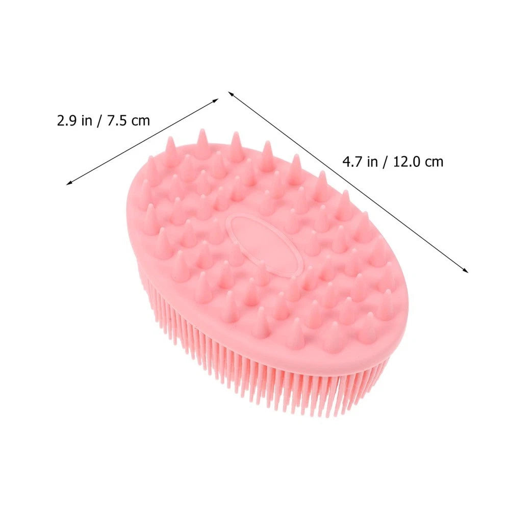 2 Pcs Silicone Bath Brush Toddler Child Children Hair Double-sided