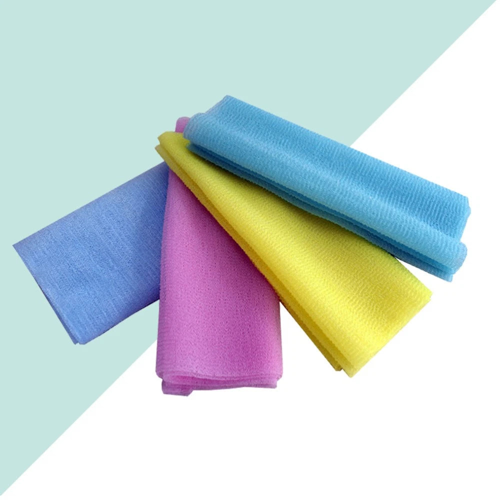 4 Pcs Bath Towel Soft Body Scrubber Exfoliating Brush for Cloth Nylon