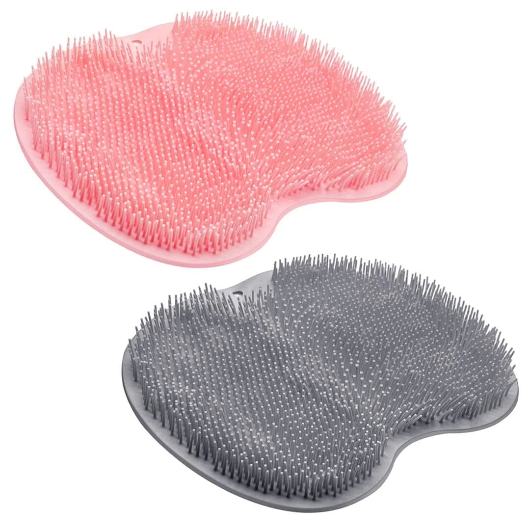 2PACK Shower Foot Scrubber Mat Back Washer Back Exfoliating Bath Wash Pad Wal...