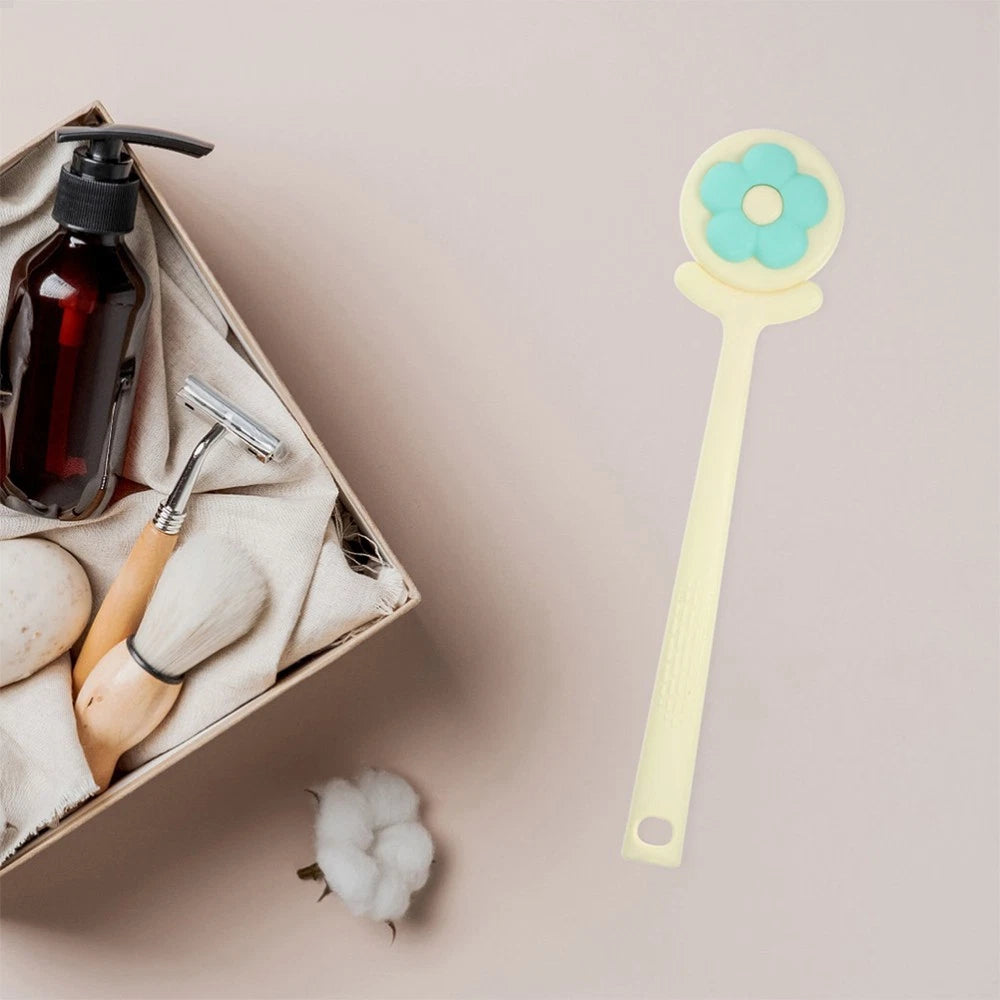 2 Pcs Flower Bath Brush Man Back Exfoliator for Shower Lotion Applicator Men