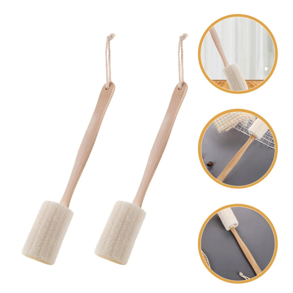 2Pcs Long Handle Back Scrub Brush for Bathing Shower Exfoliating Skin Care