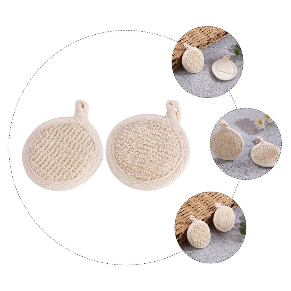2 Pcs Bath Towel Scrubber for Cleaning Body Exfoliator Scrubbing Cloth