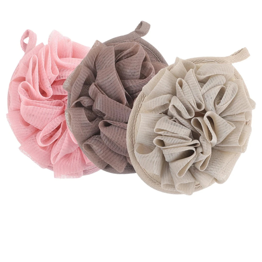3 Pcs Bath Sponge Brush Travel Exfoliating Loofah Shower Scrubber