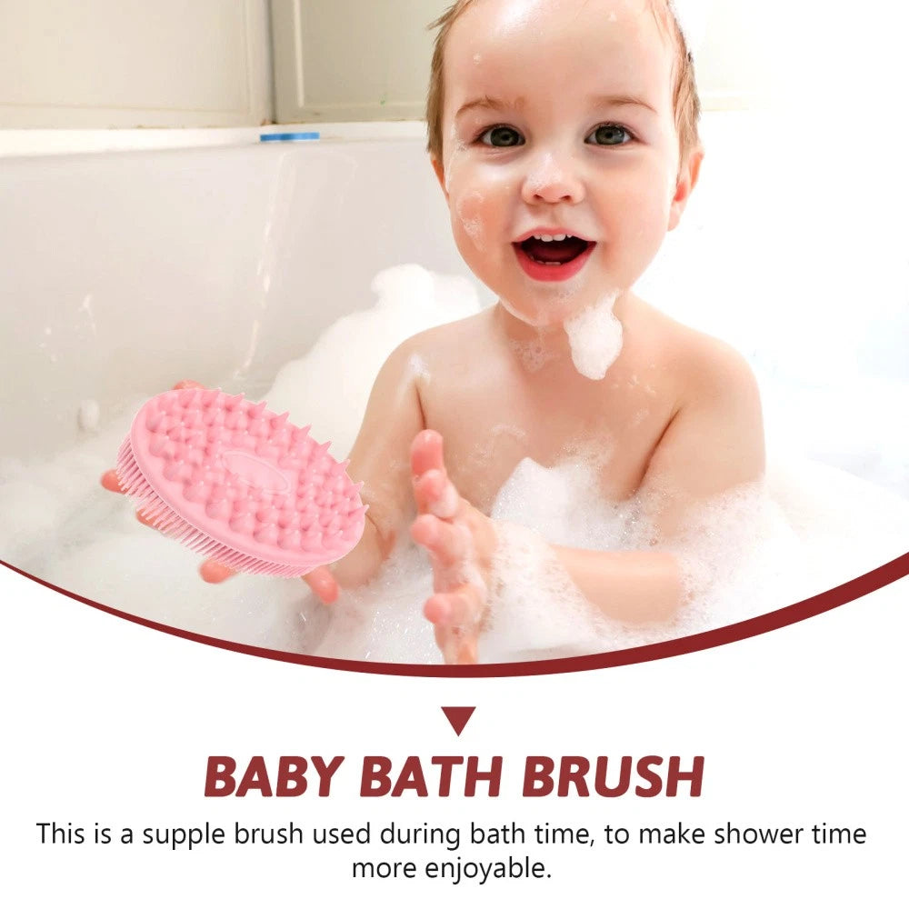 4 Pieces Silicone Bath Brush Child Man Brushes for Shower Baby Washing