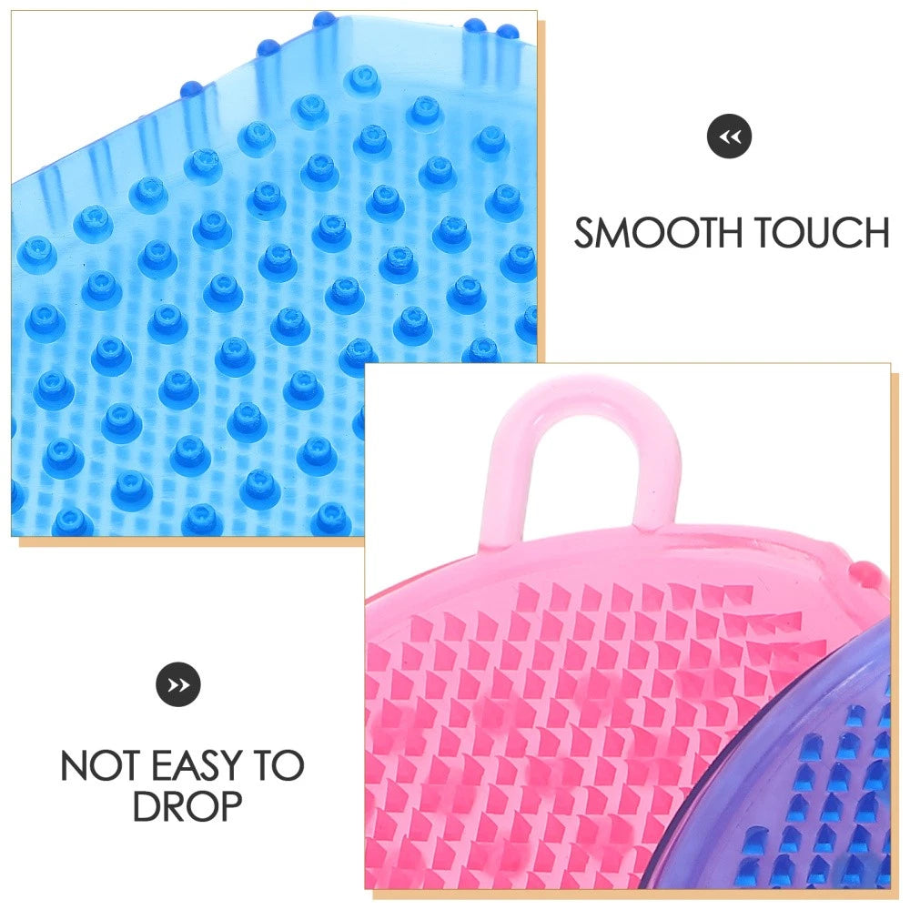 2 Pcs Massage Brush Man Body Dry Exfoliator Bath Scrubber Brushes