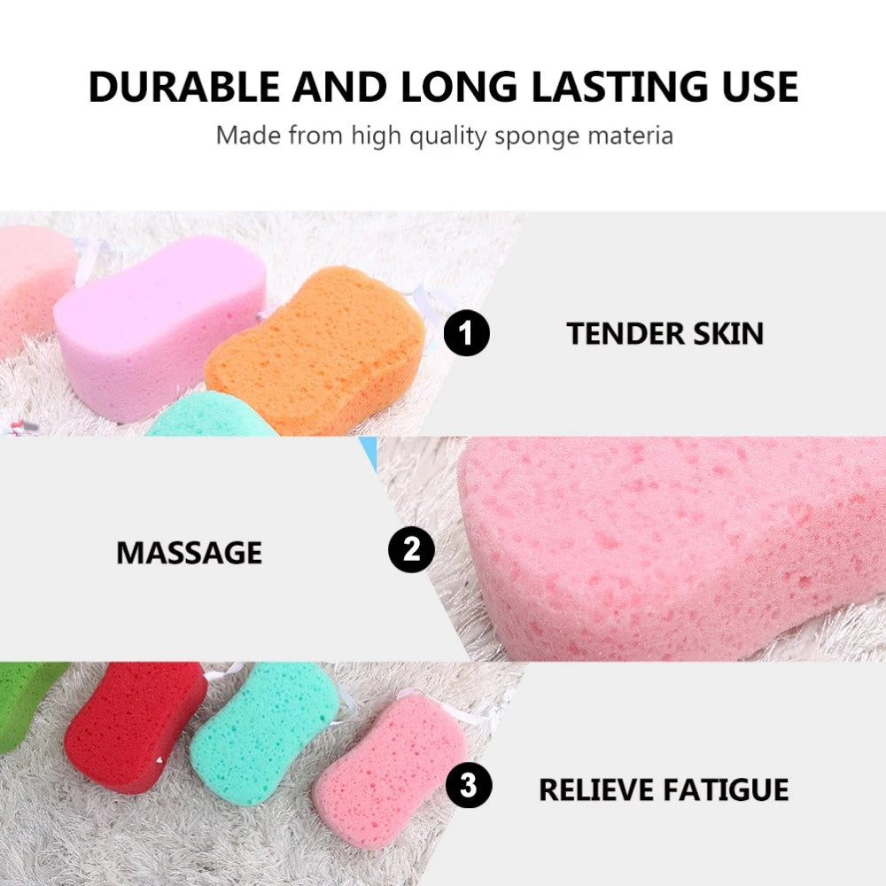 4Pcs Bath Sponges Bath Scrubbers Bathing Accessories (Random Color)