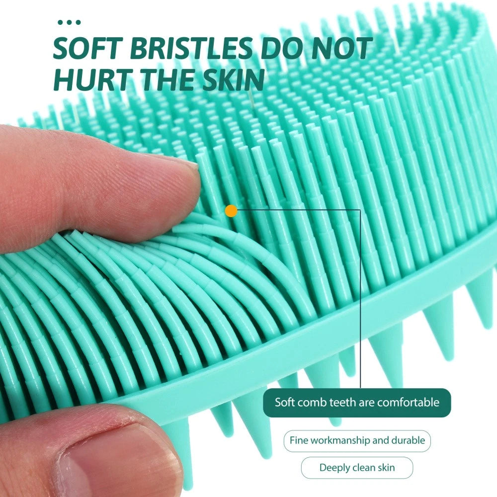 2 Pieces Silicone Bath Brush Bathing Accessories Shower