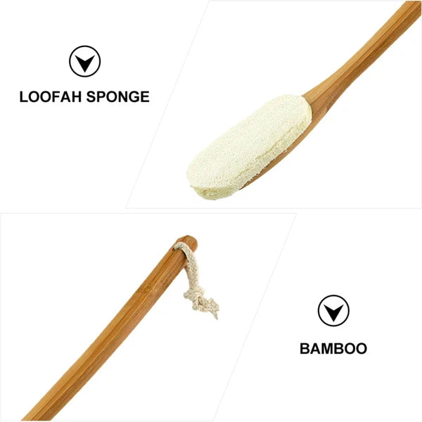 1pc Long Handle Bath Brush Loofah Shower Brush Bathing Supplies (Assorted Color)