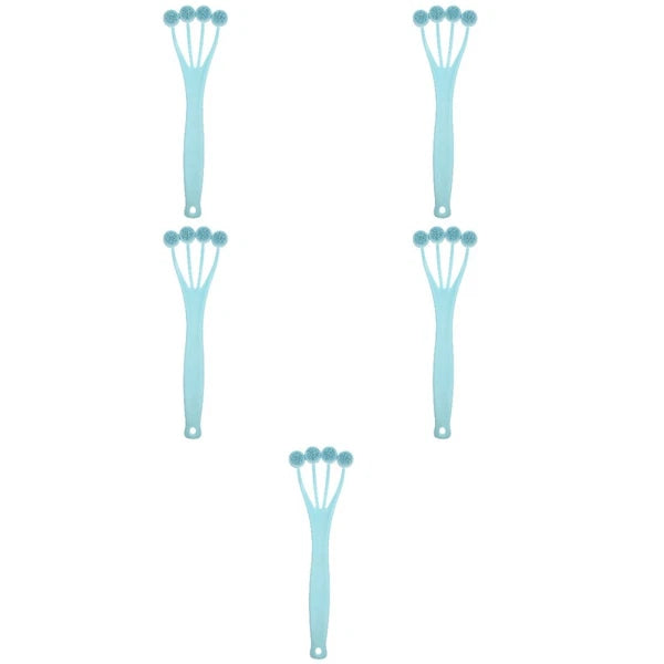 5 Pieces Exfoliating Bath Brush Man Miss Body Scrub Shower Long Handle Back