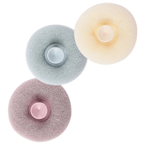 3pcs Bath Shower Brushes Body Wash Exfoliating Scrubbers Suction Body Scrubber