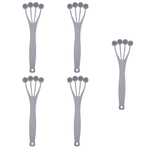 5 Count Exfoliating Bath Brush Shower Back Scrubber for Men Body