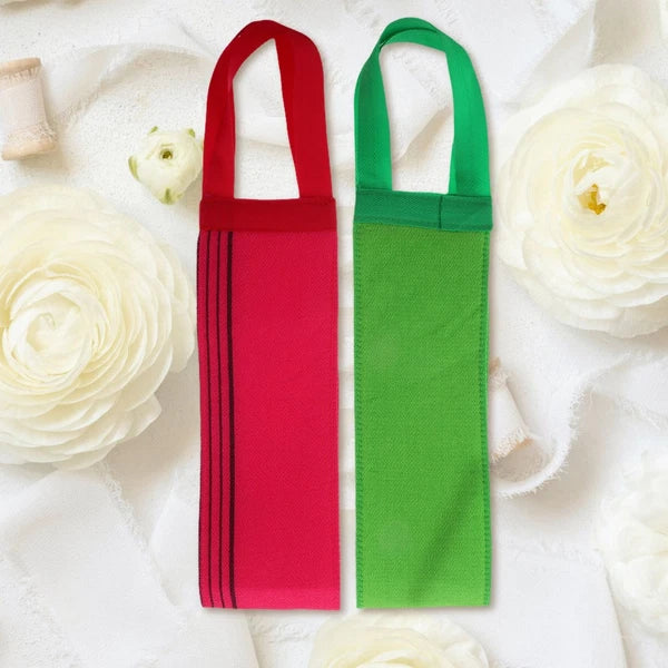 2 Pcs Bath Towel Back Brush for Shower Women Asian Exfoliating Washcloth