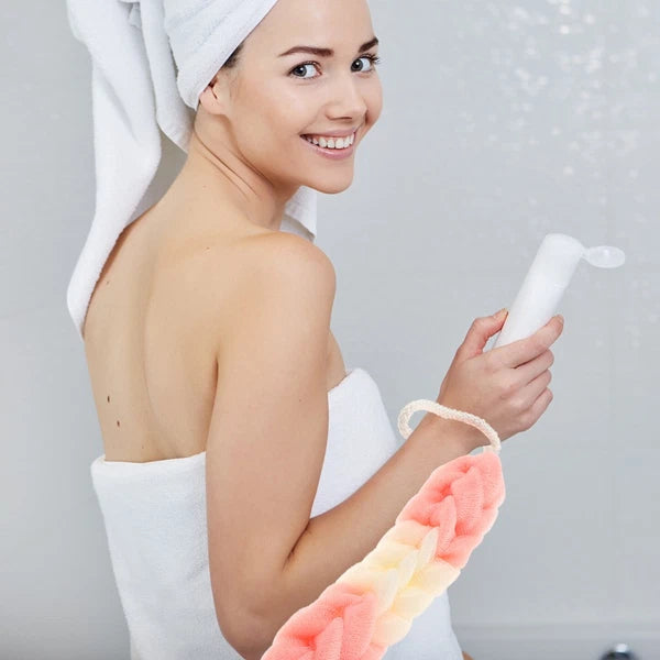 3 Pcs Back Scrubber Bath Towel Man Exfoliating Shower Pouf Loofah Body