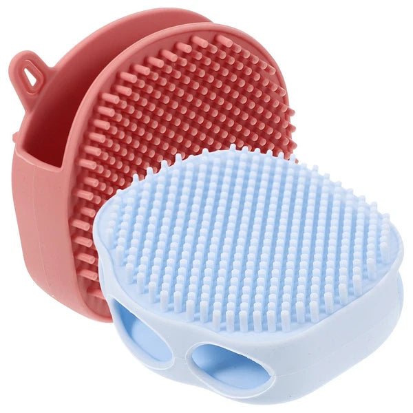 2 Pcs Shampoo Bath Brush Child Exfoliating Body Silicone Shower for