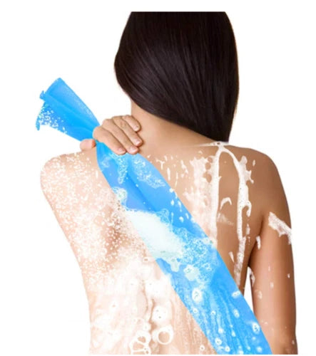 3 Exfoliating Back Scrubber Bath Wash Cloth Long Mesh Sponge Body Brush