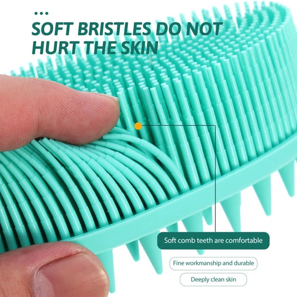 2 Pieces Silicone Bath Brush Bathing Accessories Shower