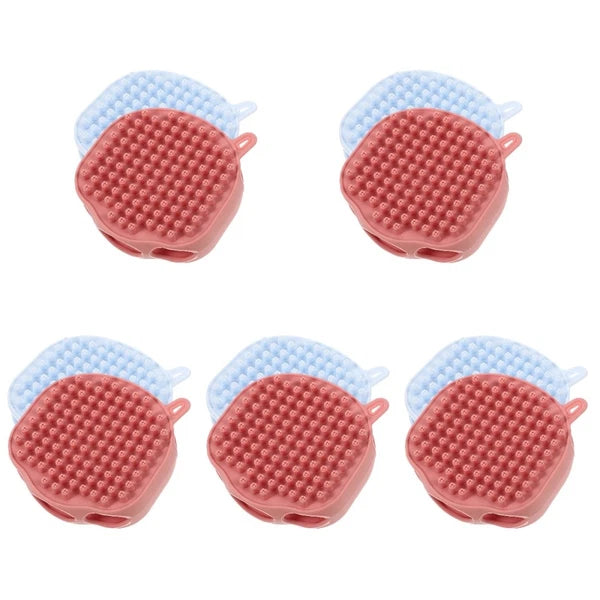 2 Pcs Shampoo Bath Brush Child Exfoliating Body Silicone Shower for