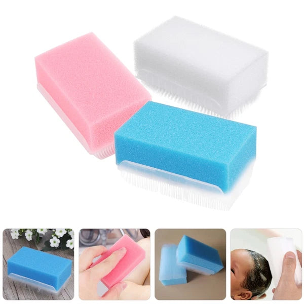 3 Pcs Tactile Brush Newborn Multipurpose Cleaning Bathing Scrubber