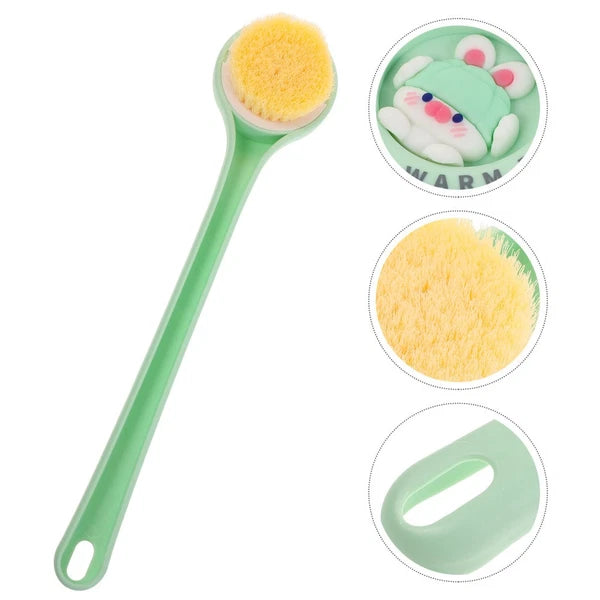 Bath Brush and Towel Girl Back Scrubber for Shower Women Long Handle