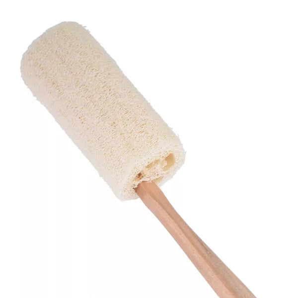 4Pcs Wood Loofah Back Scrubber Bath Brush Body Exfoliating Long Handle Massage