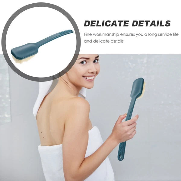 2 pcs Shower Body Exfoliating Brush Long Handle Bath Back Scrubber Shower Tool