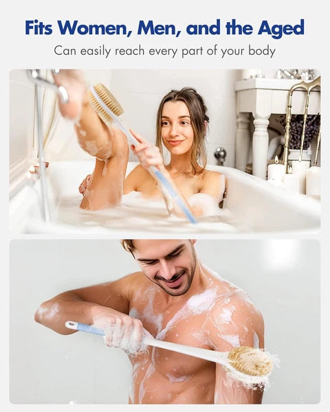 Back Scrubber Body Shower Brush - 20.5€™Â€™ Extra Long Bath Brush with Stiff &